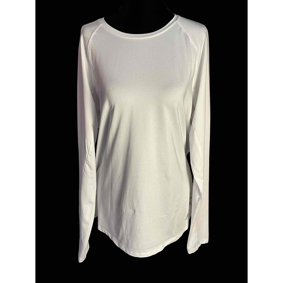 Adidas Womens White Golf UPF 50+ Protection Crew Neck Mesh Shirt XL NWT - Picture 1 of 11